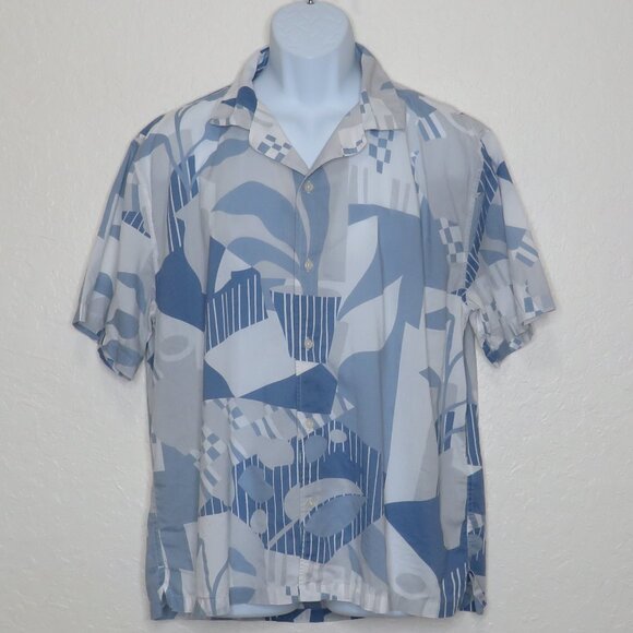 Abercrombie & Fitch* Men's Short Sleeve‎ Button Down Straight Hem Shirt~ Large - Picture 1 of 12
